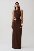 Maylin Hardware Maxi Dress - Dark Chocolate