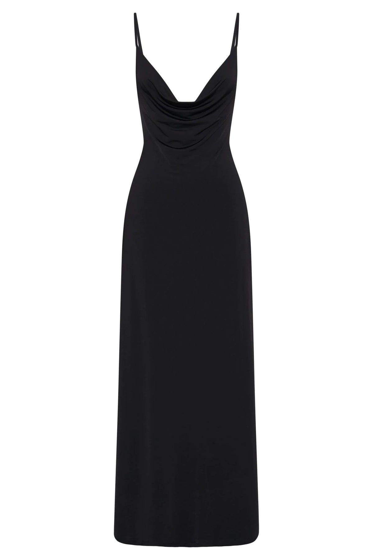 Darcy Cowl Maxi Dress With Low Back - Black