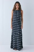 Imogen Maxi Dress Black Polka Dot