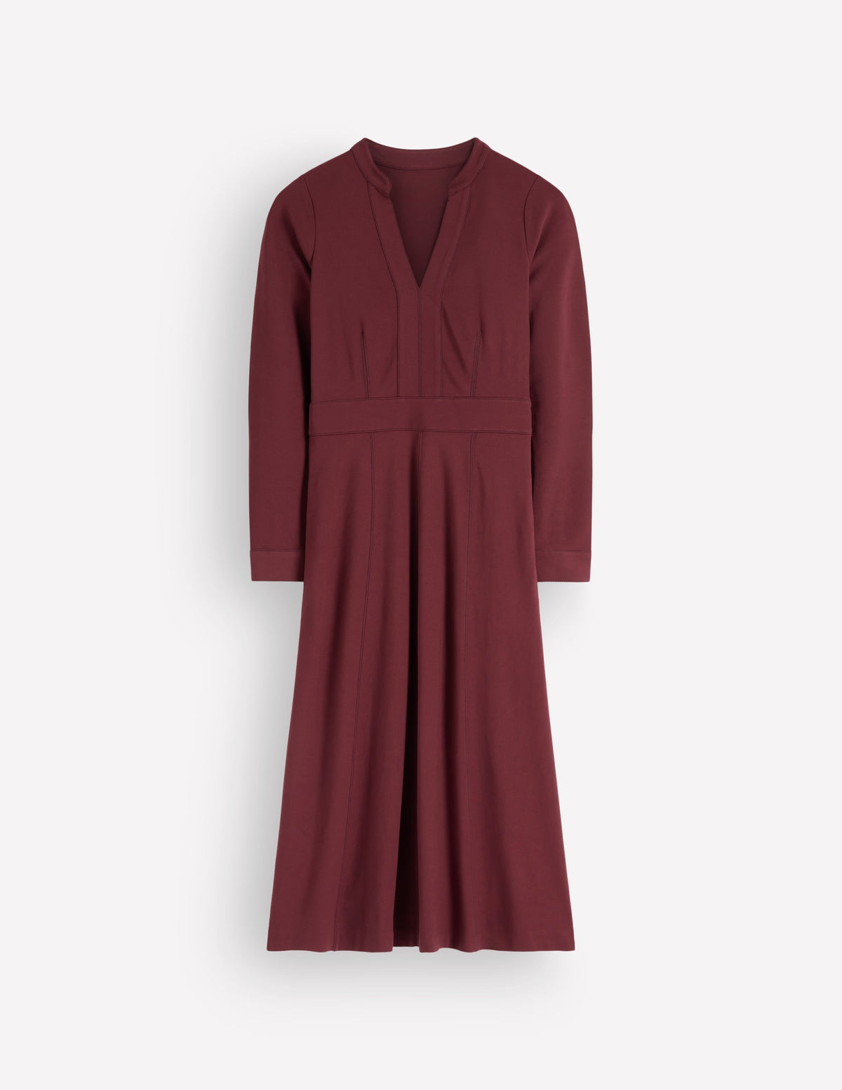 Alex Ponte Contrast Midi Dress-Chocolate Truffle