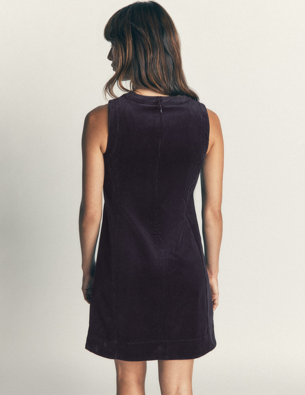 Lou Cord Shift Dress-Navy