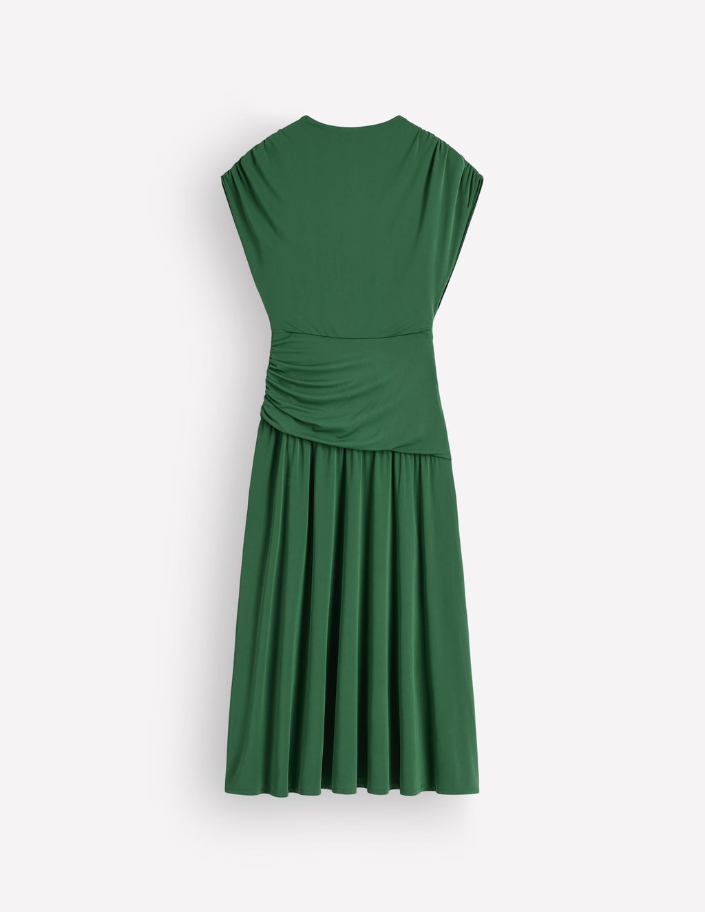 Drape Jersey Crepe Maxi Dress-Hunter Green