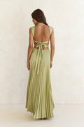 Song Of The Sky Plisse Maxi Dress Green