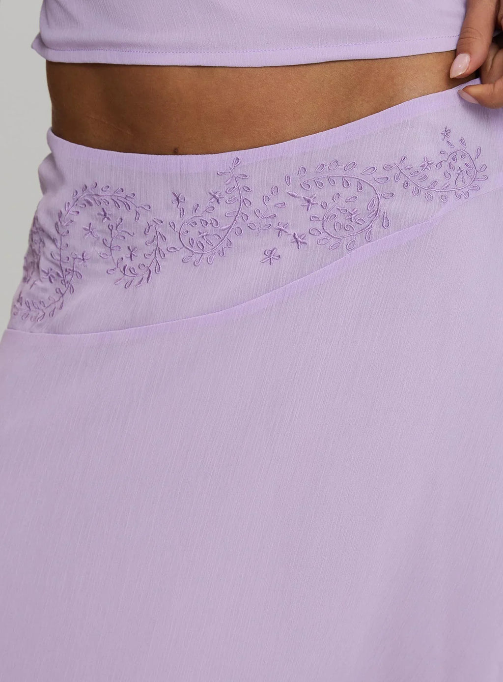 Pappilion Asymmetrical Skirt Lilac