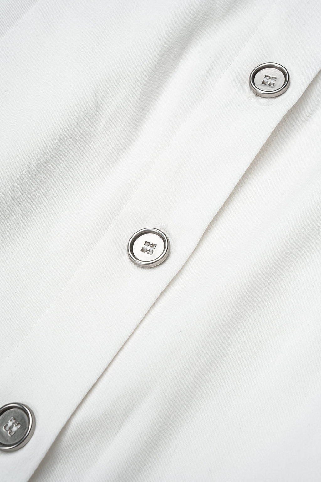 Lapel Fake Pocket Button Long Sleeve Midi Dress