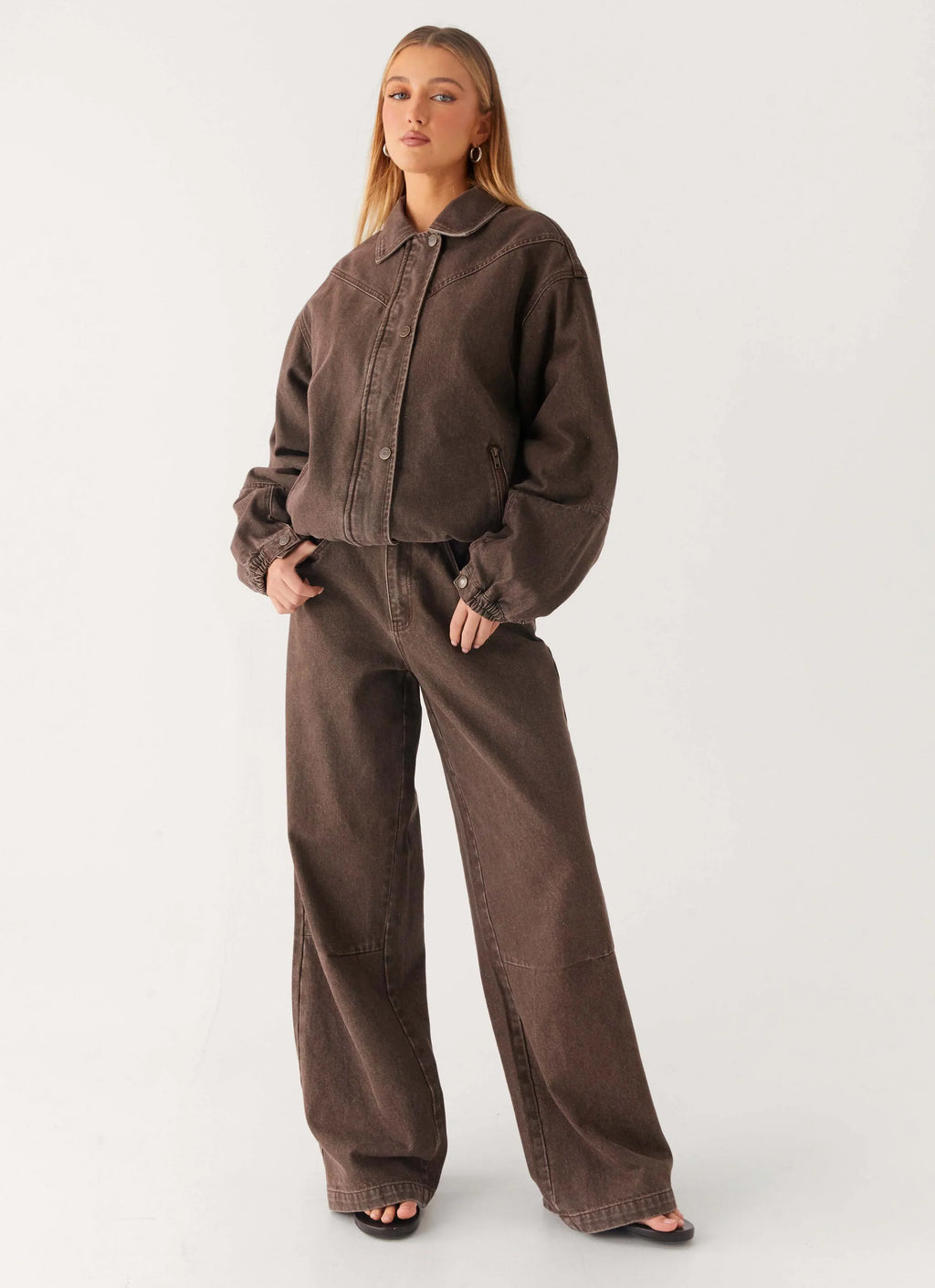 Midwest Low Rise Denim Jeans - Light Wash Chocolate