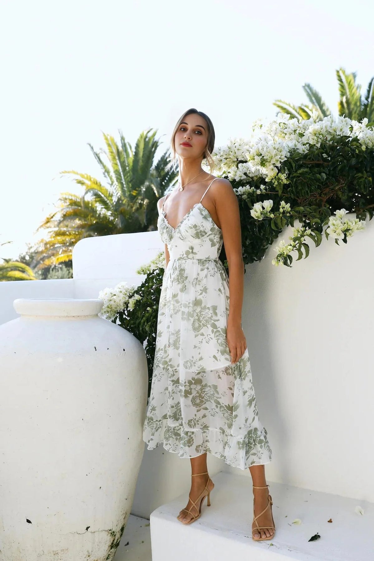 Lets Have Fun Midi Dress Green