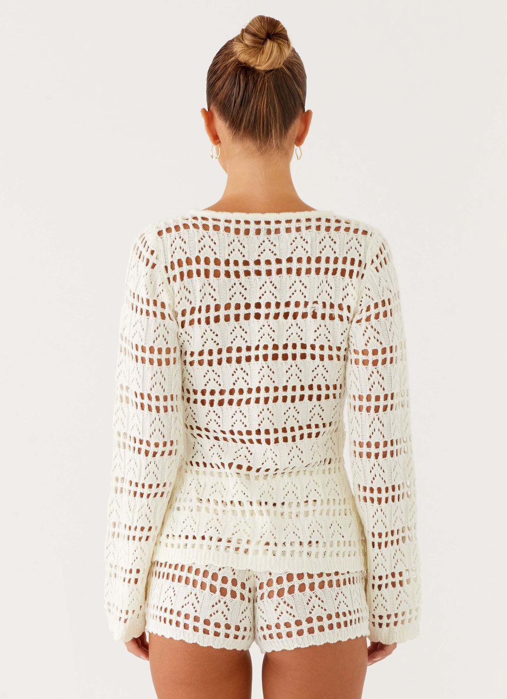 Baylock Crochet Shorts - White
