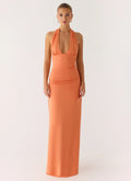 Ilaria Halter Maxi Dress - Apricot