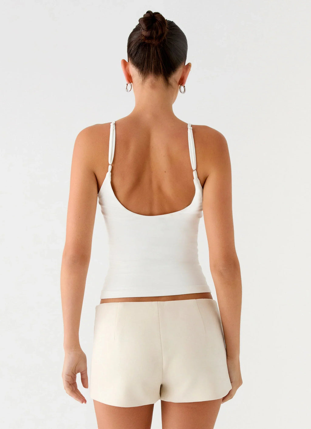 Candela Suede Low Rise Mini Shorts - Ivory