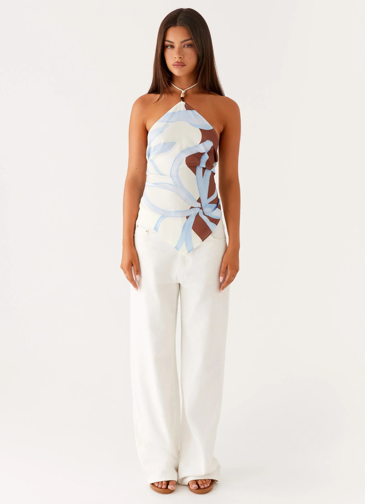 Julissa Halter Top - Bloom Wave Print