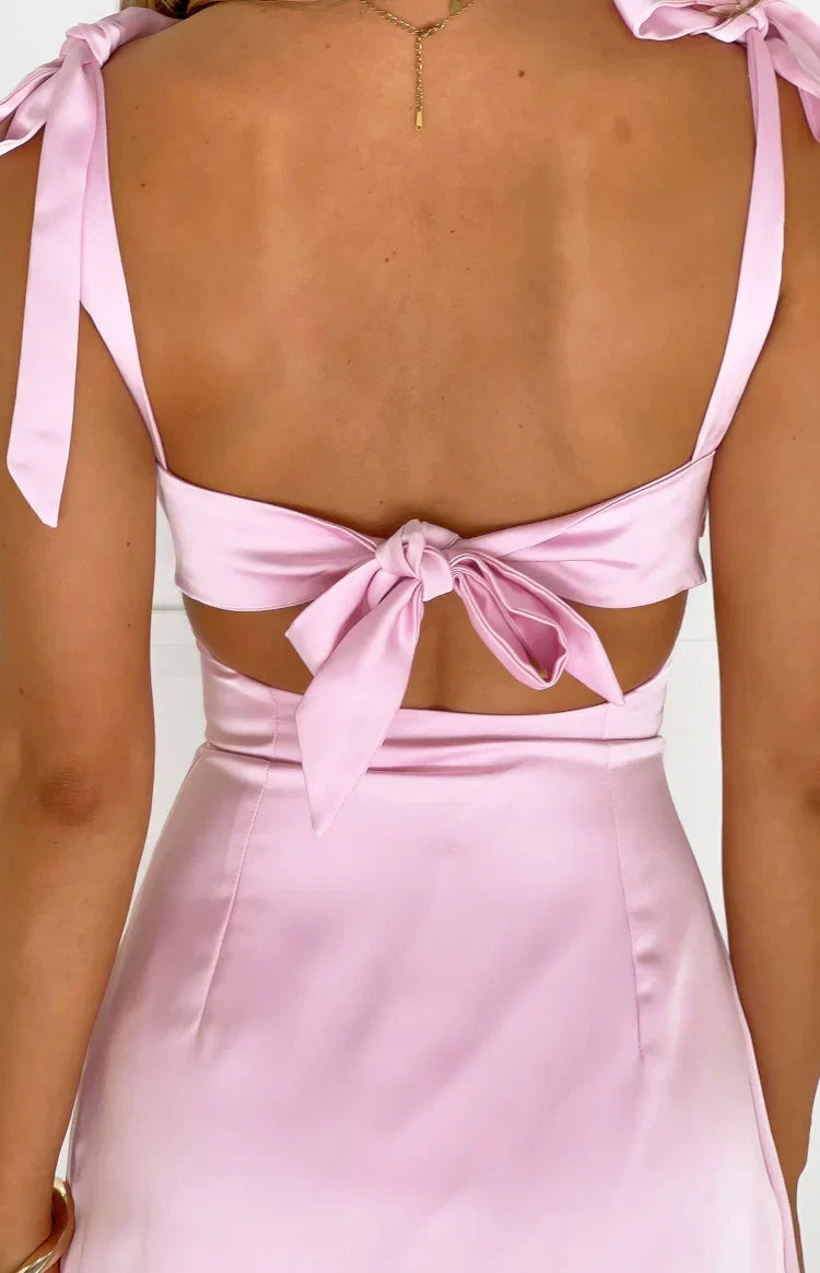 Akira Tall Fit Pink Tie Mini Dress