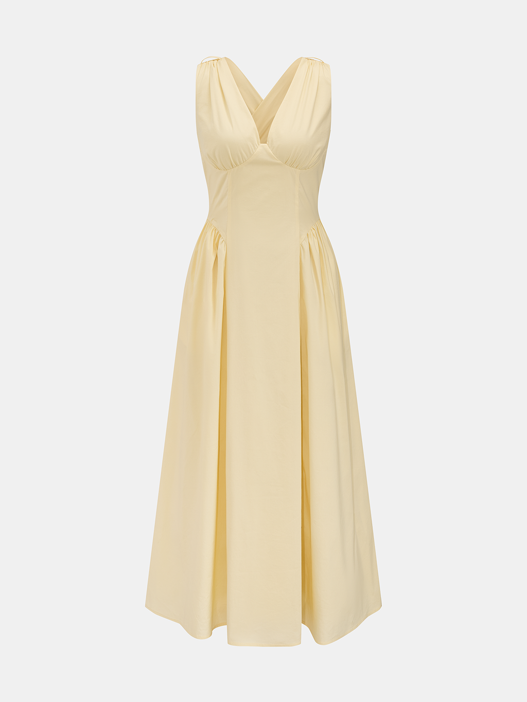 Cross Back Bow Strap Midi Dress