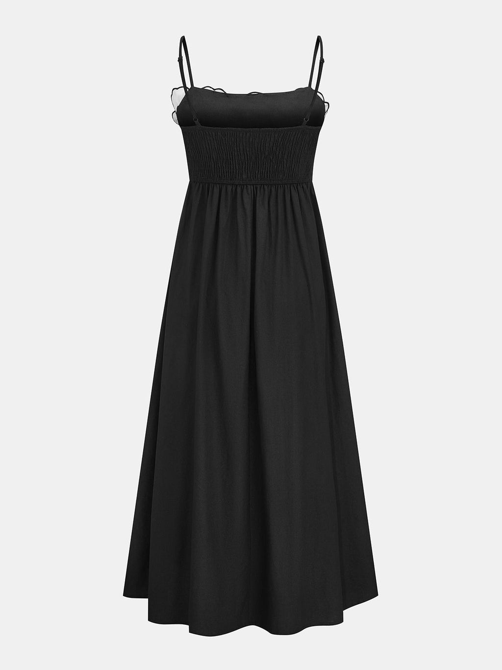 Contrast Flower Bust Pleated Swing Dress