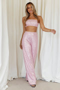 Shimmer Life Crop Light Pink Sequin