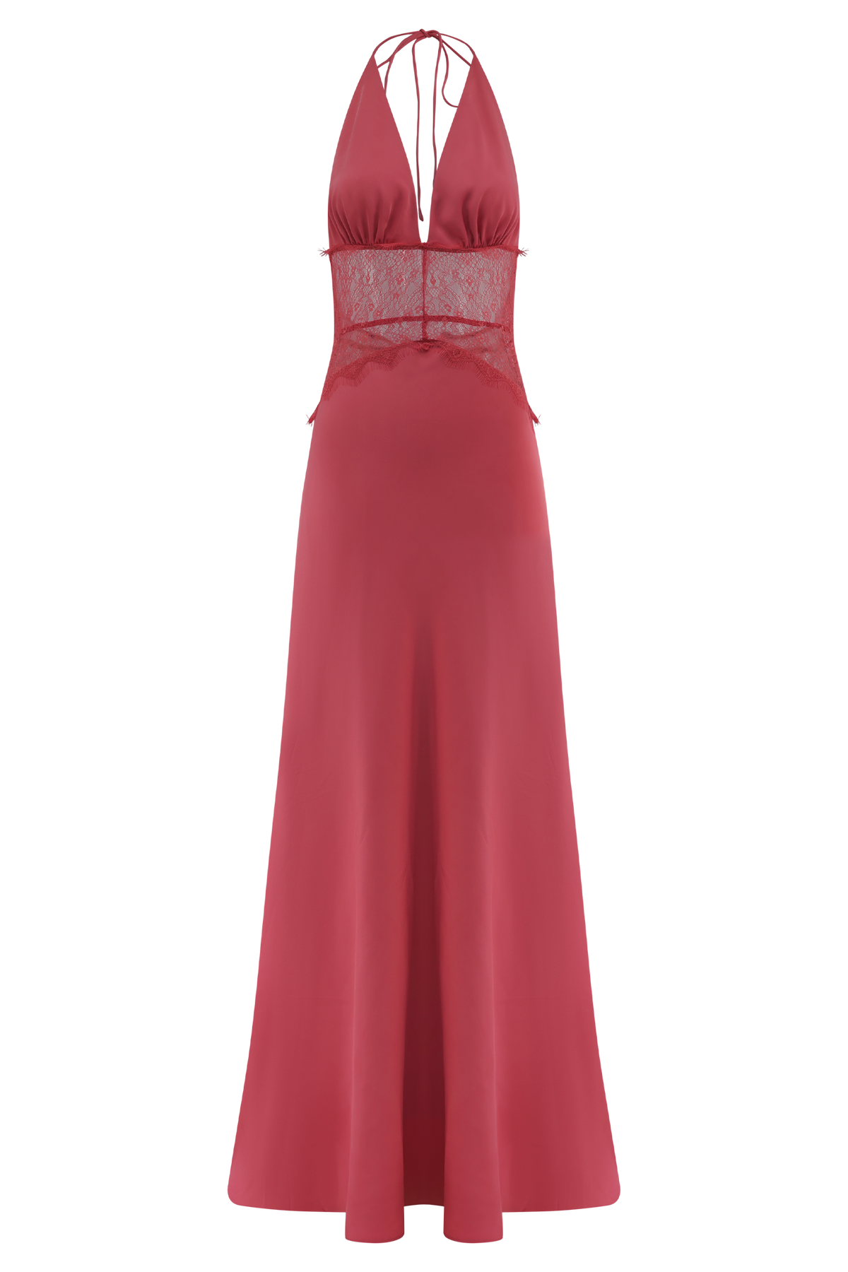 Dinah Lace And Satin Maxi Dress - Blush Rose