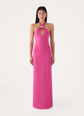 Caelina Halter Maxi Dress - Mulberry Pink