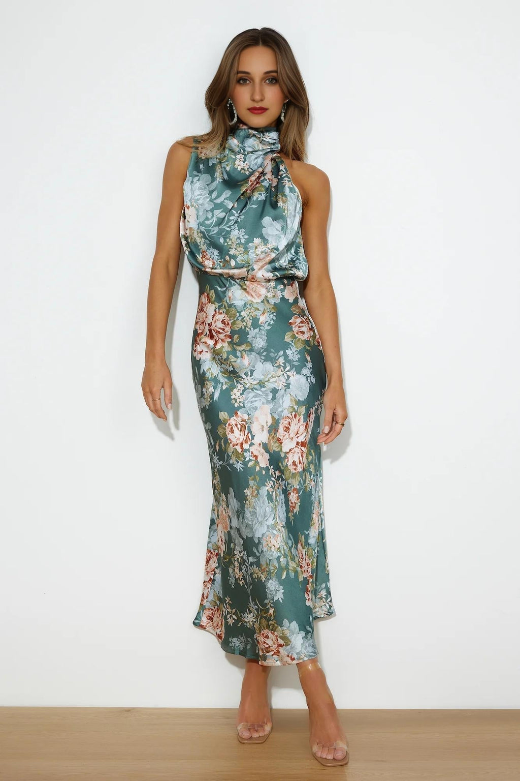 Faking It Maxi Dress Green