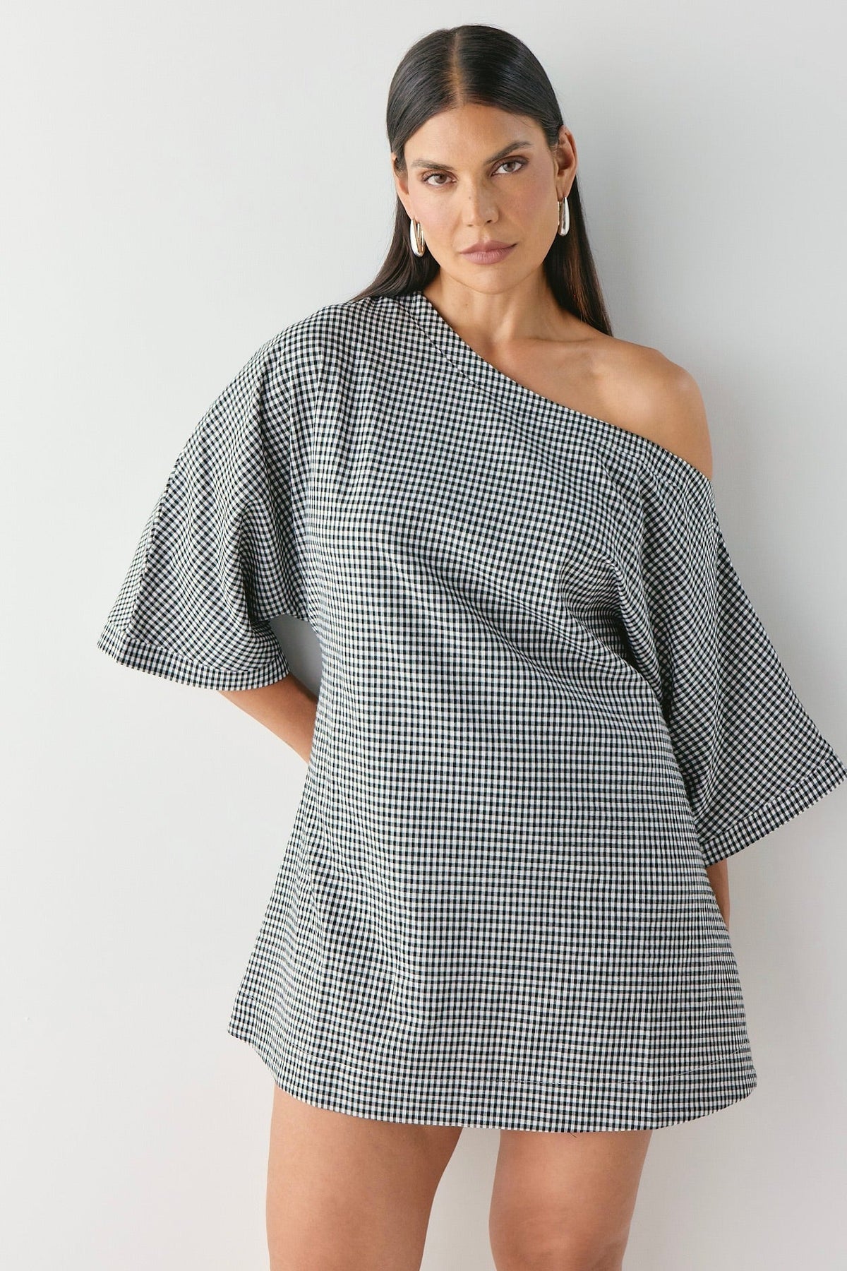 Mara Mini Dress Black Check