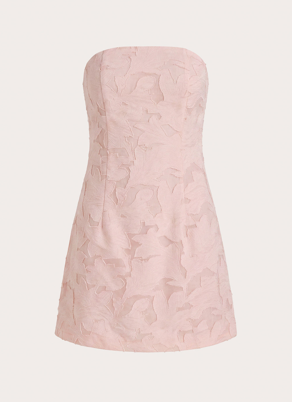 Della Lace Strapless Mini Dress - Pink