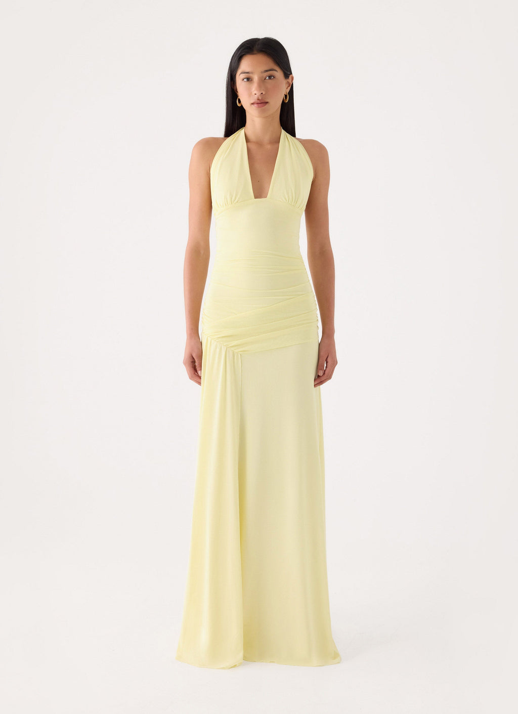 Dinah Halter Maxi Dress - Yellow