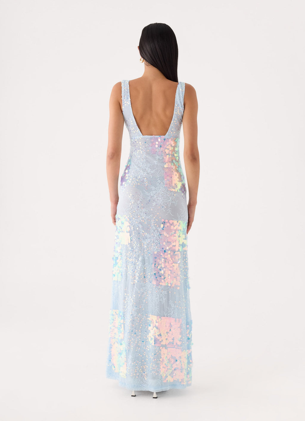 Erinah Sequin Maxi Dress - Blue