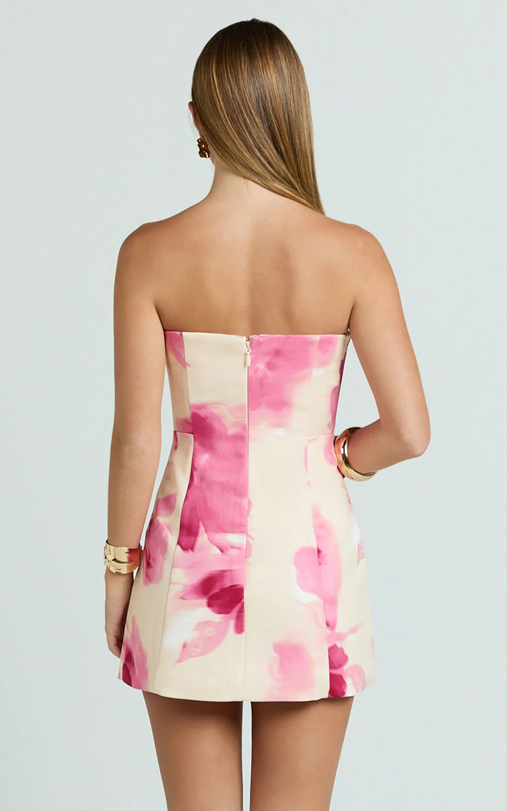 Catharine Mini Dress - Peach
