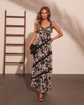 Slow Blooming Tiered Floral Maxi Dress