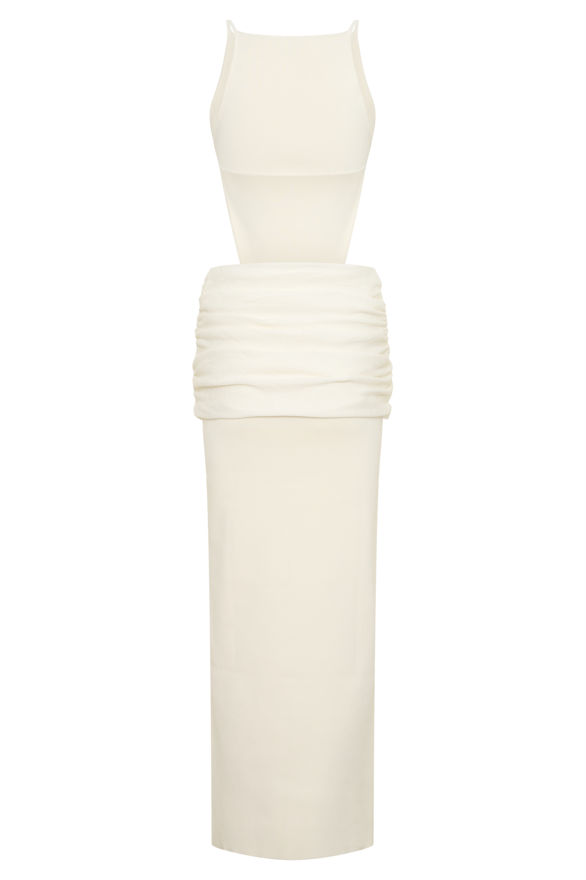 Nathaelie Sleeveless Maxi Dress - White