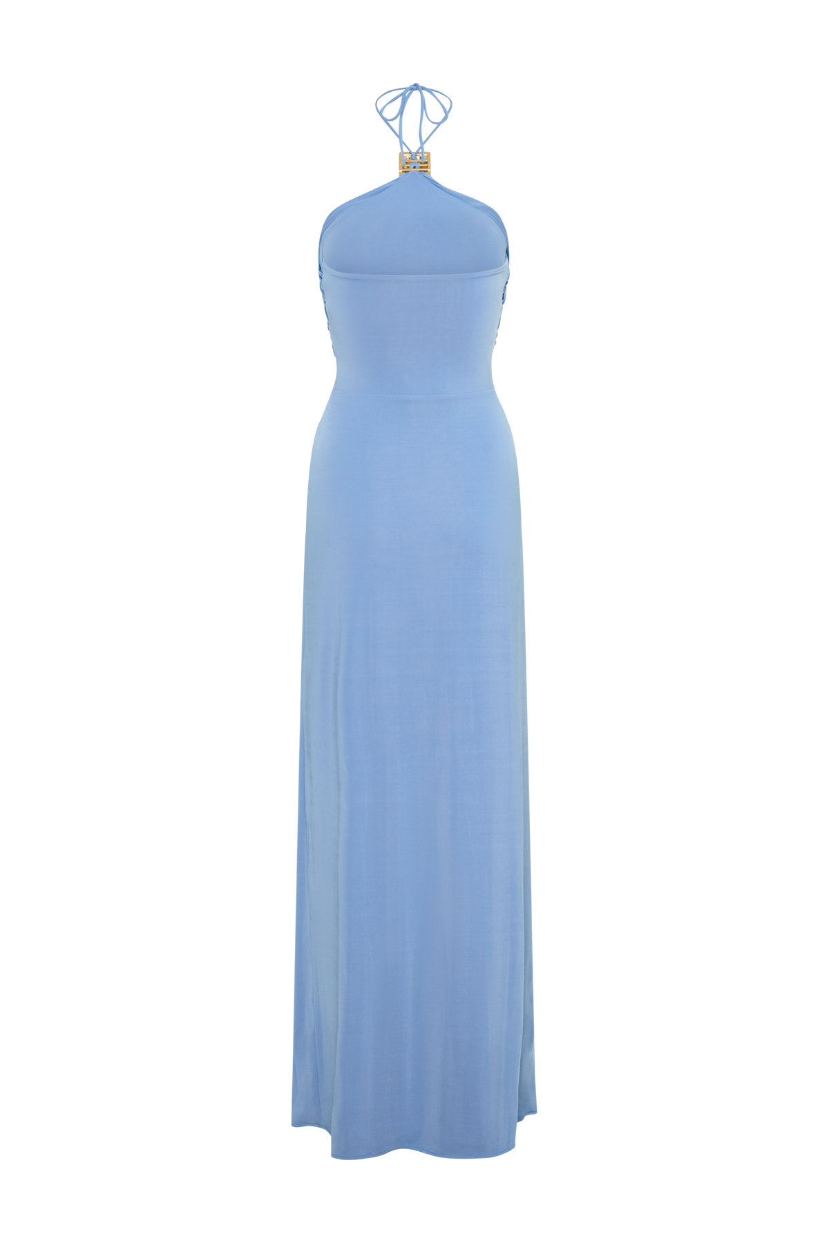 Quincy Halter Maxi Dress With Hardware - Cornflower Blue