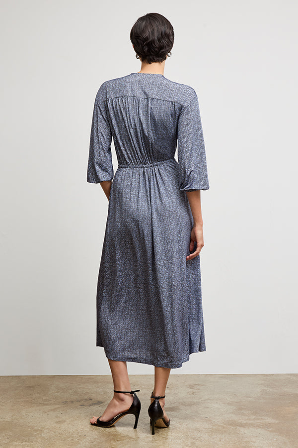 Hope Wrap Dress - Printed Jersey :: Blueprint Sketch