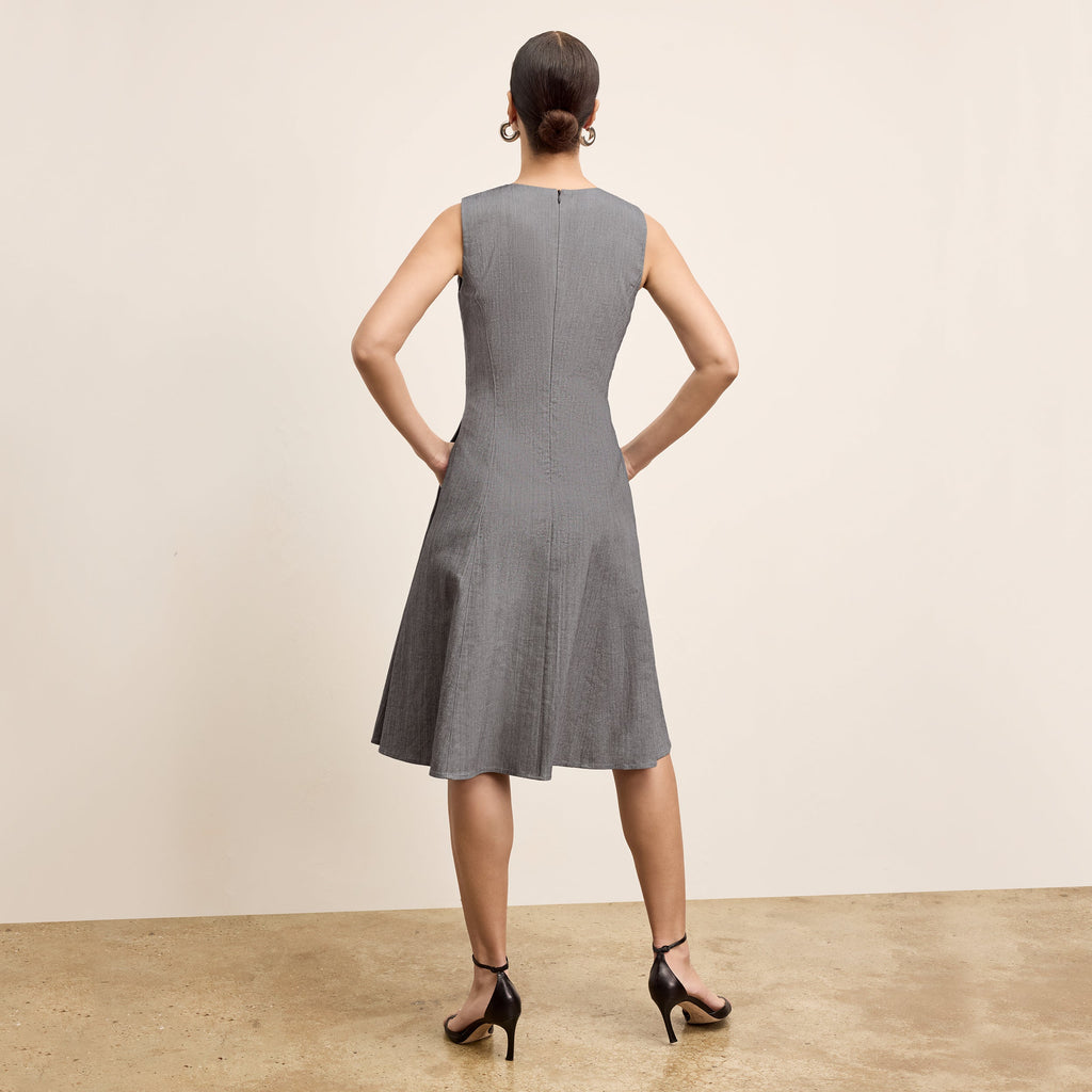 Jaycie Easy Dress - Cotton Viscose :: Harbor Blue