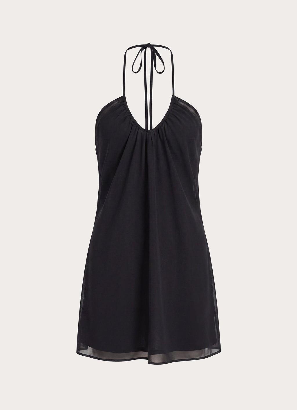 Lilliette Chiffon Mini Dress - Black