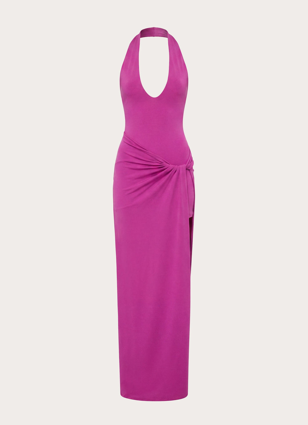 Mokono Halter Wrap Maxi Dress - Mulberry Pink