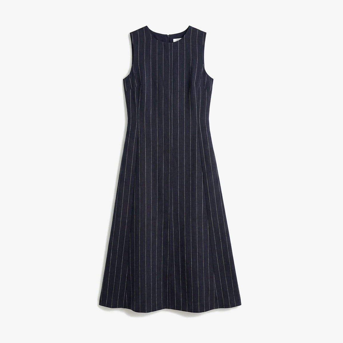 Renata Shift Dress - Woven Pinstripe :: Navy/Ivory