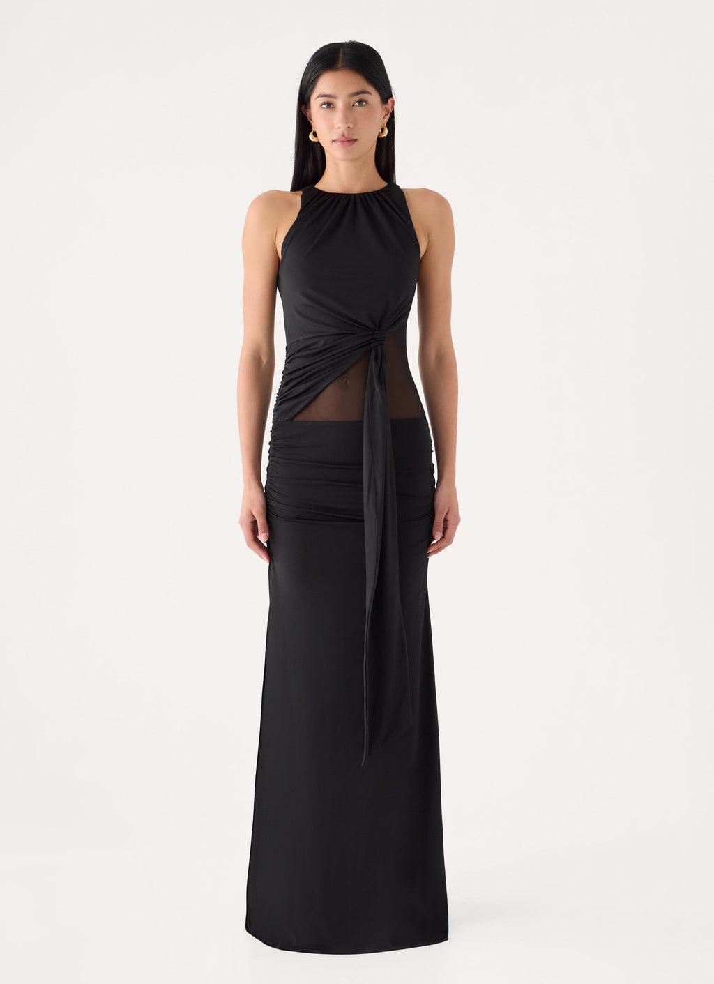 Solaka Sash Maxi Dress - Black