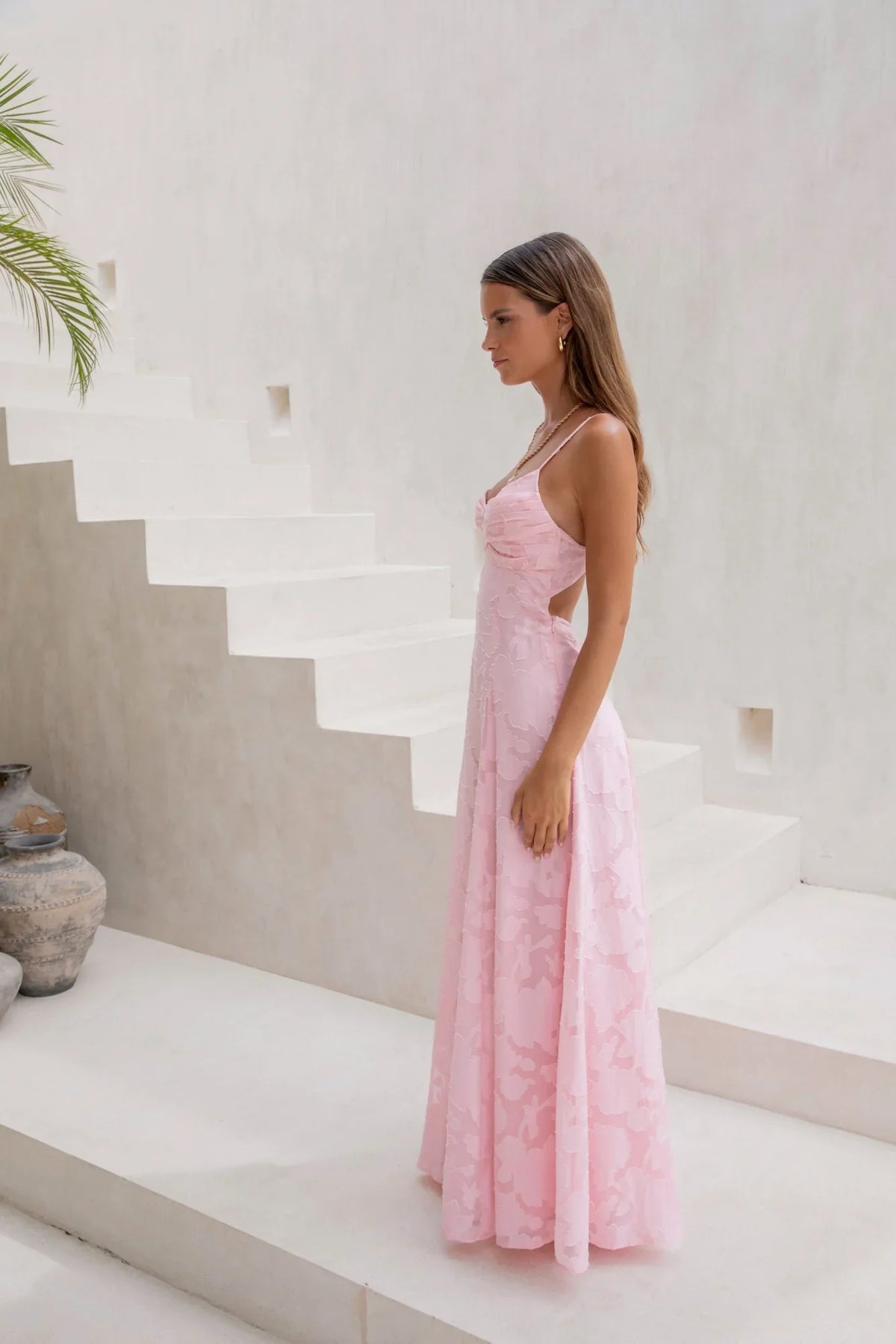 Lost In The Skies Maxi Dress Pink