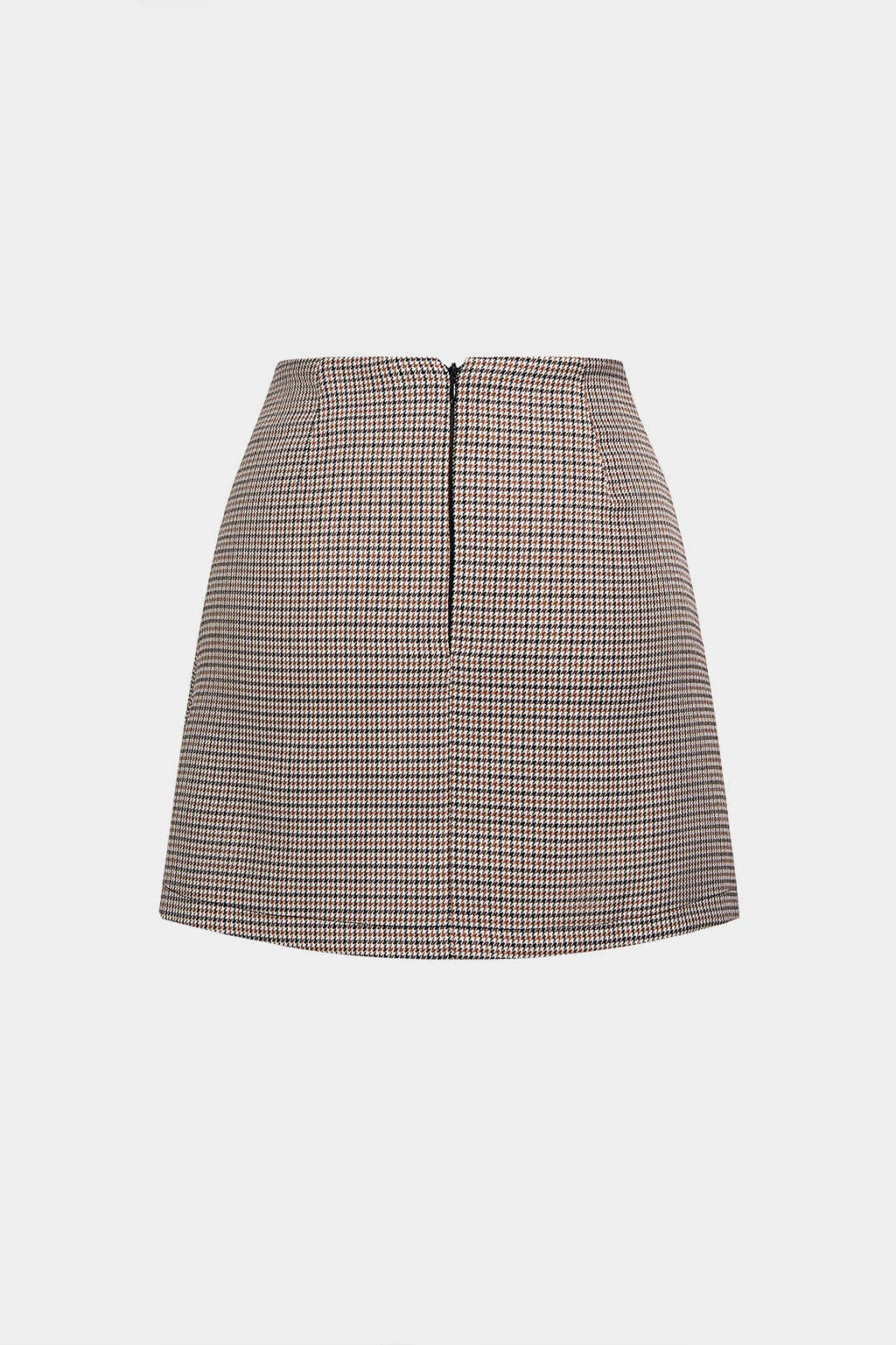 Plaid Print Asymmetrical Pleated Mini Skirt
