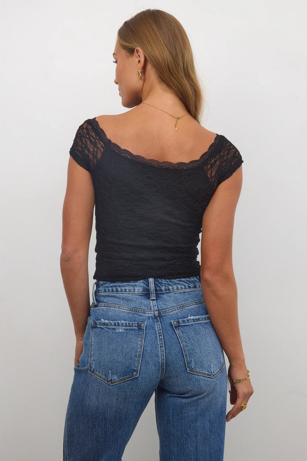Celia Lace Top in Black