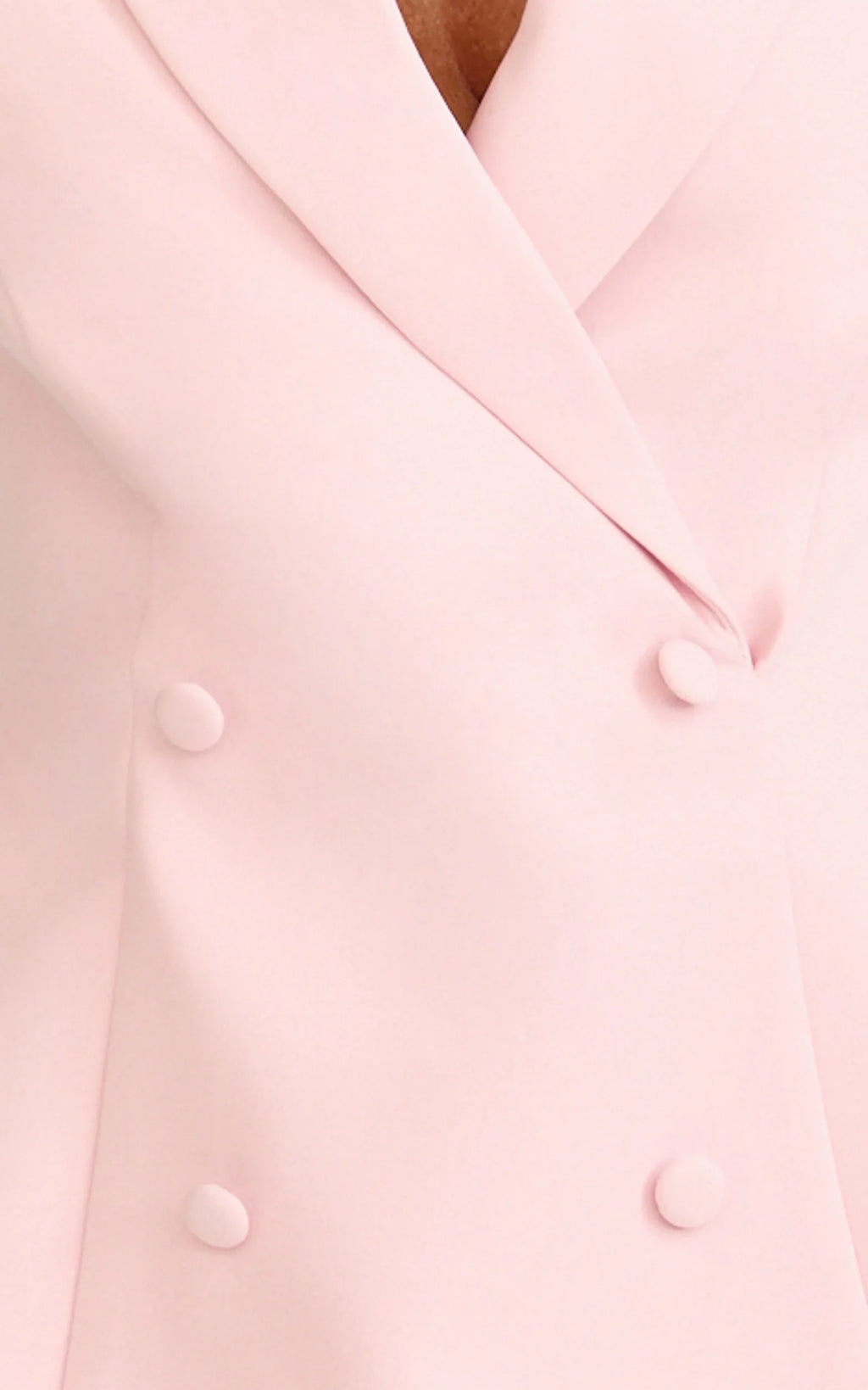 Clementine Mini Dress - Cap Sleeve Double Breasted Dress in Light Pink
