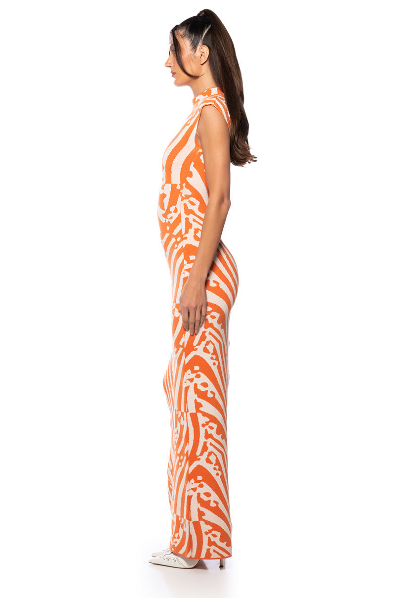 CAUGHT MY EYE MOCK NECK KNIT MAXI DRESS