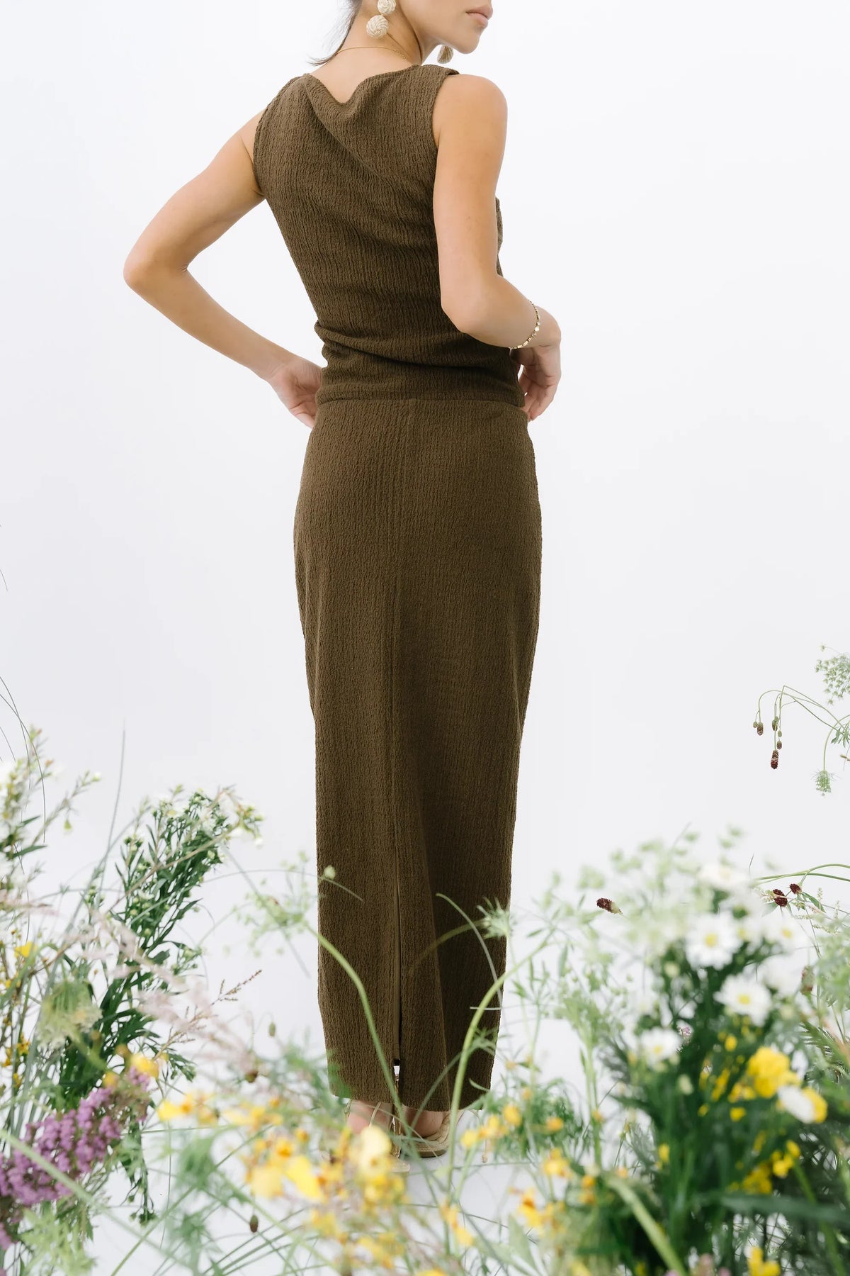 Opal Textured Top in Brown