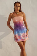 IBIZA STRAPLESS SEQUIN MINI DRESS - NADIA PINK OMBRE