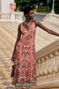 Floral Beauty Tapestry Sleeveless Slip Maxi Dress